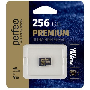 Флэш-карта (памяти) MicroSDXC 256GB Perfeo High-Capacity (Class 10) UHS-3 V30