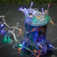 Гирлянда LED L-00 50 ламп прозрачный провод цветной