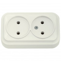 Bylectrica Вариант роз. 16А 2 мест. ОУ (корп. ABS) бежевый РА16-0141