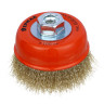 ЕРМАК PROFI Щетка чашечная для УШМ, витая латунированная стальная проволока 0,3мм, 100ммхМ14
