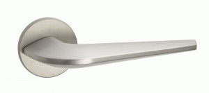 Ручка дверная компл.круг.основ. PUERTO Макиато SLIM никель супер матовый INAL 544-06 slim MSN