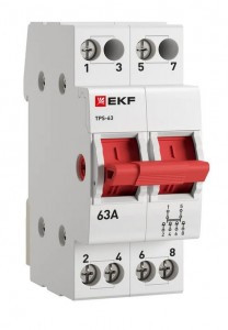 EKF PROxima переключатель трехпозиционный (рубильник) 2P 63А AC TPS263