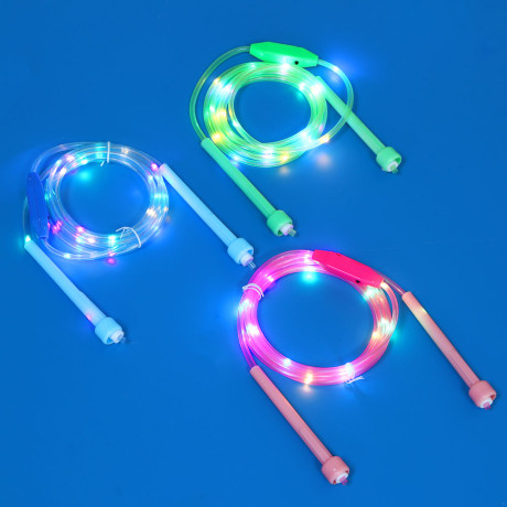 SILAPRO Скакалка светодиодная 2.8м, d=4.6мм, 3 реж., 3хLR44, PP, PVC