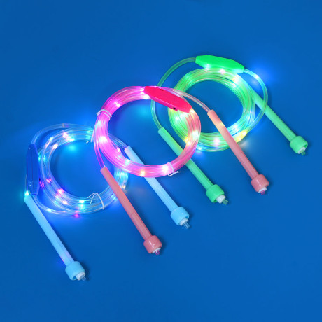 SILAPRO Скакалка светодиодная 2.8м, d=4.6мм, 3 реж., 3хLR44, PP, PVC