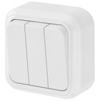 Bylectrica ПРАЛЕСКА выкл. ОУ 3 кл. 6А бел. (пластик) А056-137