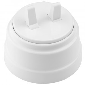 Bylectrica РЕТРО выкл. тумблерный 2 кл. ОУ (корп. ABS-пластик) (10А), БЕЛЫЙ А510-2204