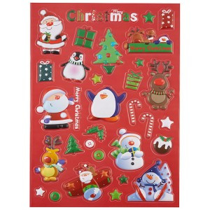 Наклейки Стикеры "Новый Год"   30x22см YH-955 Волшебная страна