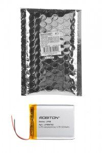 Аккумулятор Robiton LP884762 3,7V 3200mAh PK1, 17159