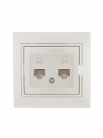 Lezard Мира роз. компьют. СУ 2 мест. перламутр (RJ45) (корпус PC) 701-3030-141