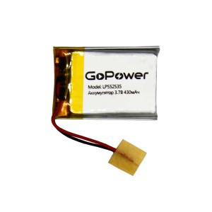 Ак-р Li-Pol GoPower LP552535 PK1 3.7V 430mAh (1/10/250)