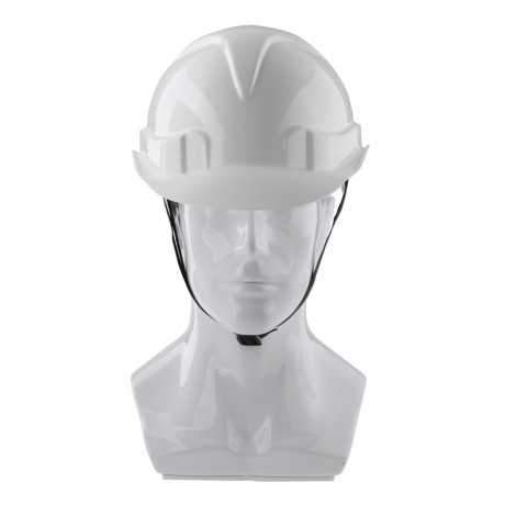 Каска защитная с храповым механизмом, Европласт, белая Сибртех