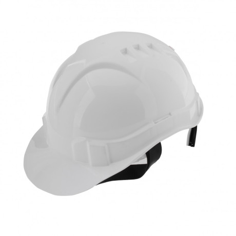 Каска защитная с храповым механизмом, Европласт, белая Сибртех
