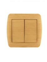 &quot;Lezard DEMET выкл. ОУ 2 кл. 10А ясень (основание PBT, корпус PC) 711-4700-101