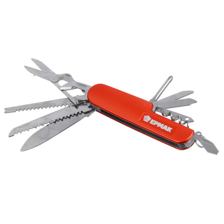 Нож перочинный тм ЕРМАК, 15см, многофункциональный, нержавеющая сталь