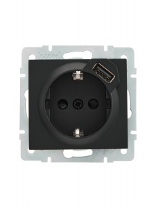 Lezard RAIN мех. роз. СУ 1 мест. + USB чёрный бархат (земля) 703-4288-181