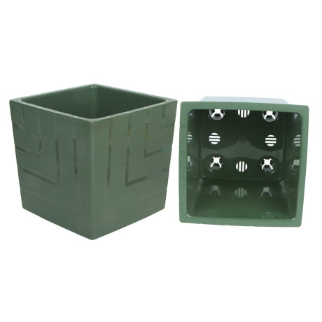 Горшок КВАДРО 13л НЕФРИТ с вклад КВ25-32 Ливин х3