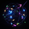 СНОУ БУМ Гирлянда эл. нить росы 1м, 10LED, мульти, пост. свечение, провол. серебр. цвет, 2xCR2032