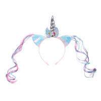 СНОУ БУМ Ободок &quot;Единорог&quot;, диаметр 11,5см, пластик, полиэстер