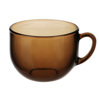 Бульонница с ручкой 670мл Гигантеска, дымчатое стекло