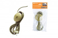 TDM шнур для торшера с ножным выкл. и плоской вилкой ШУН01В ШВВП 2х0,75 3,5 м бронза SQ1305-0063