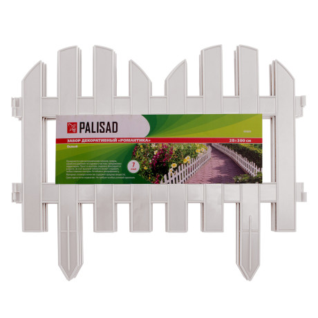Забор декоративный "Романтика", 28 х 300 см, белый, Palisad