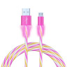 FORZA Кабель для зарядки Конфетти Micro USB, 1м, 1.5А, цветная подсветка, 3 цвета, пакет