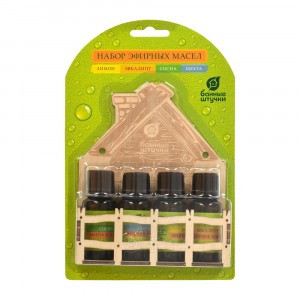 Набор эфирных масел эвкалипт+сосна+лимон+пихта 4 масла по 10 мл 33411 Банные штучки