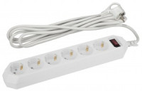 ЭРА сет. удл.-фильтр USF ПВС 3х0.75 6роз. 5м (термозащ/варист, земля, бел) USF-6es-5m-W-BOX 7679