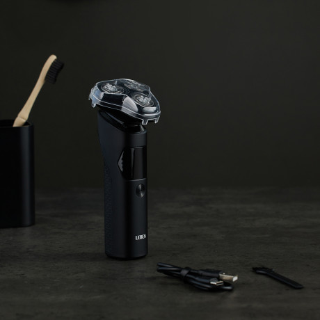 LEBEN Бритва роторная премиум с влагозащитой, аккумуляторная