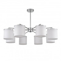 LUMION 6591/8 CLASSI LN25 хром/бел., мет./текстиль Люстра E14 8x40W 220V SUNTORI