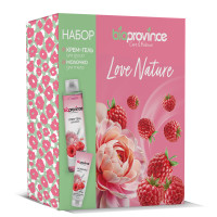 Подарочный набор BIOPROVINCE: крем-гель д/душа Пион и малина, 250мл+молочко для тела, 75мл