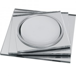 Feron св-к встр. GX53 CD5024 св/д подсветка 4K квадрат прозрачный хром 125(80)x25 40523