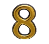 Цифра дверная самоклеющаяся пластик 5,5 см