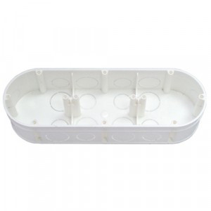 Bylectrica кор. уст. 3-х мест. для твердых стен СУ 212х70х42мм, полипропилен, К-214