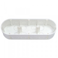 Bylectrica кор. уст. 3-х мест. для твердых стен СУ 212х70х42мм, полипропилен, К-214