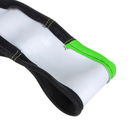 Ермак Оплетка руля, экокожа, со вставками «зеленый», черный, размер М