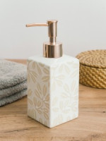 Дозатор д/жидкого мыла ВаннДерЛиф, керамика, цвет белый с бежевым рисунком 60708 Master House