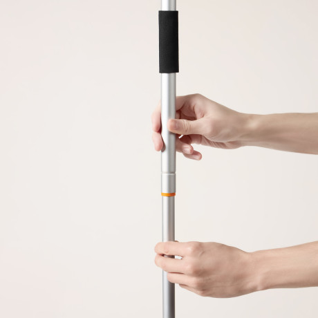 VETTA Окномойка с телескопической ручкой 111см, с резин.держателем, серая, арт.KFC010