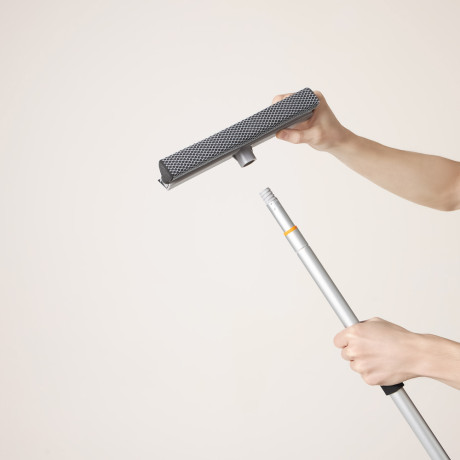 VETTA Окномойка с телескопической ручкой 111см, с резин.держателем, серая, арт.KFC010