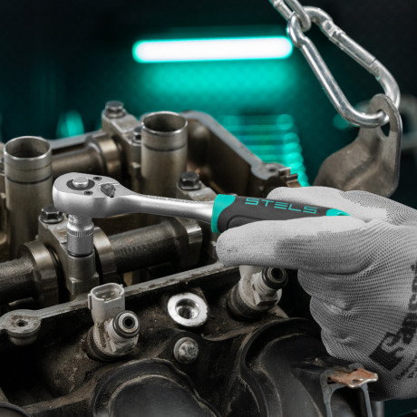 Набор инструментов, 1/2",3/8", 1/4", CrV, пластиковый кейс 142 предмета Stels