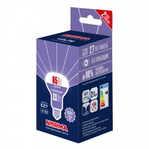 Volpe NORMA рефлектор E27 11W(880lm) 6500K 6K матовая 63x100 LED-R63-11W/6500K/E27/FR/NR