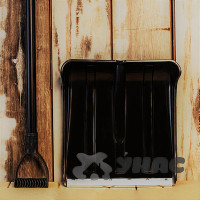 Лопата снег. пласт с планк 370х380 Умка d32 черн. (10)