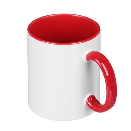 Кружка для сублимации 330мл, цвет красный, керамика