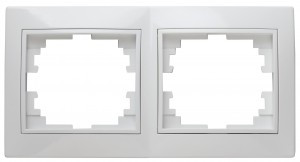ЭРА Intro Plano рамка, СУ 2 мест. белый, 1-502-01, Б0027625