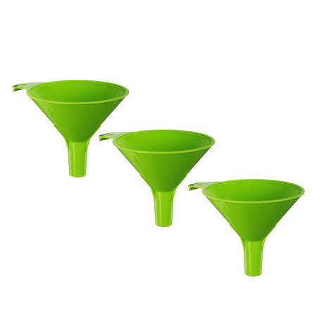 Набор воронок 3шт, пластик, d8см, 2 цвета