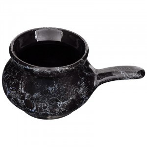 Кокотница Новарусса 0,25л, вуаль, черная (кратность 18!!!) керамика, 108799