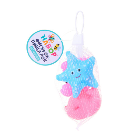 МЕШОК ПОДАРКОВ Набор фигурок-пищалок, 3шт, резина, 5х12х5см, 2 дизайна