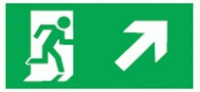 Navigator наклейка к эвакуационному выходу направо вверх NL-320х110NEF04-E37 (NEF-04), 14416