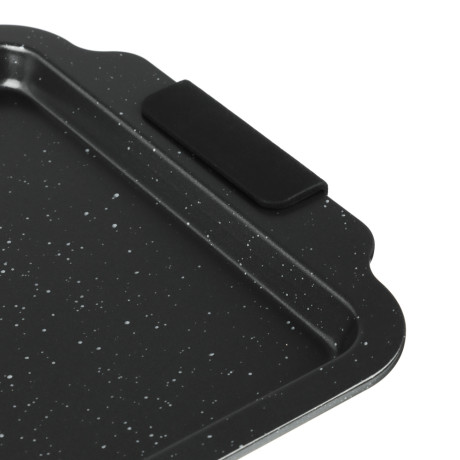 SATOSHI Лион Противень плоский 35x25x1,6см, антипригарное покрытие Мрамор, силикон.ручки