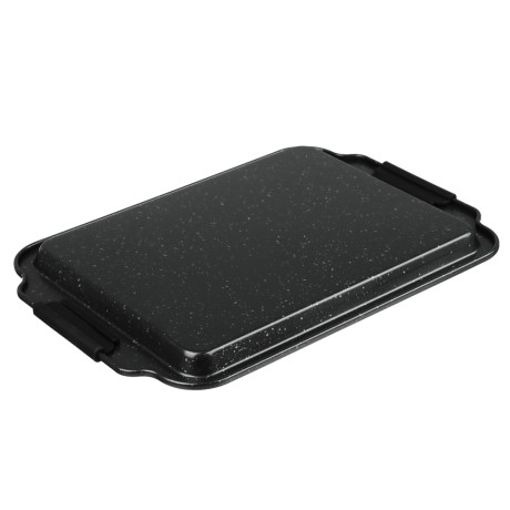 SATOSHI Лион Противень плоский 35x25x1,6см, антипригарное покрытие Мрамор, силикон.ручки